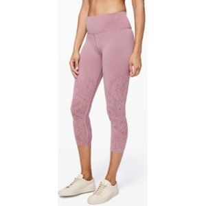Lululemon Reveal Crop *Zen Expression Vintage Mauve-sz 10